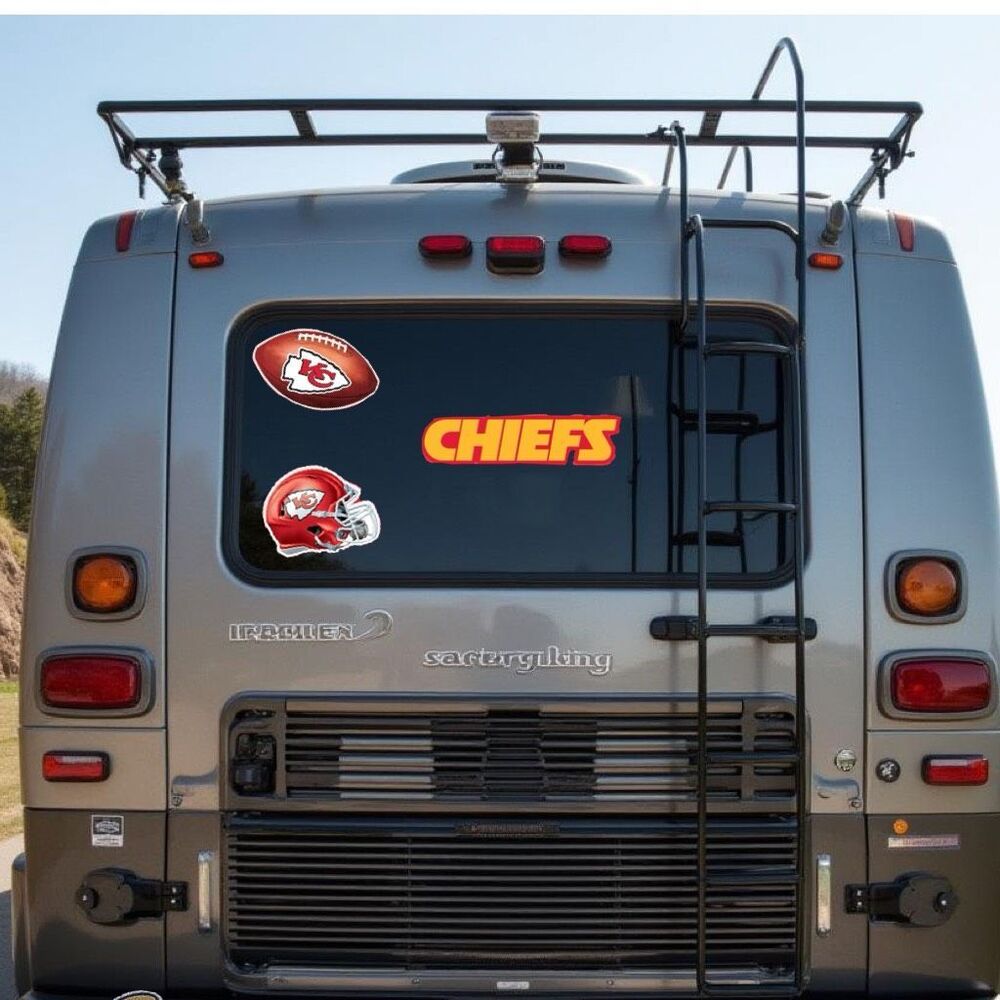 NEW WINCRAFT Kansas City Chiefs “KC” NFL Full Sheet Decals Home Car Removable